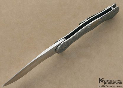 Matt Cucchiara Custom Knives Carved Anodized Titanium Skull Flipper - Image 5
