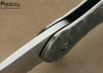 Matt Cucchiara Custom Knives Carved Anodized Titanium Skull Flipper - Image 6