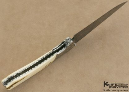 Matt Diskin Custom Knife Sole Authorship Damascus  Liner Lock - Image 9