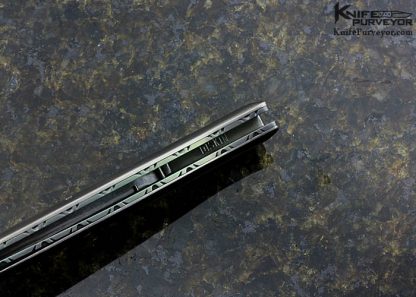 Matt Diskin Custom Knife Damascus & Titanium Button Release D/A Auto - Image 6