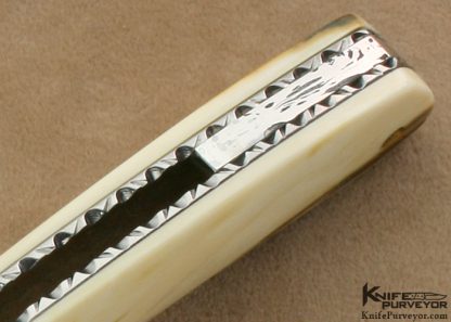 Matt Diskin Custom Knife Sole Authorship Damascus  Liner Lock - Image 8