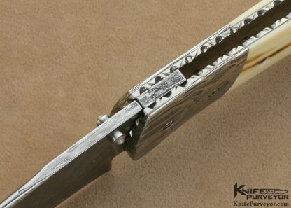 Matt Diskin Custom Knife Sole Authorship Damascus  Liner Lock - Image 7