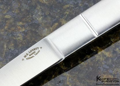 Mike Lovett Custom Knife Football Integral City Knife with Signed Sheath - Image 2
