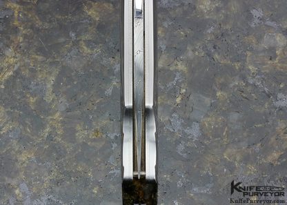 Matthew Lerch Custom Knife Fluted Damasteel & Fluted Steel Assisted Flipper Linerlock - Image 7