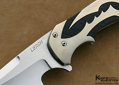 Matthew Lerch Custom Knife 2007 Chicago Custom Knife Show "Best Tactical"  Award Winning Carved Flipper - Image 2