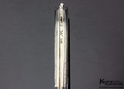 Matthew Lerch Custom Knife Mother of Pearl & Damascus "Paia Dagger" Double Action Automatic Credit Card Linerlock - Image 7