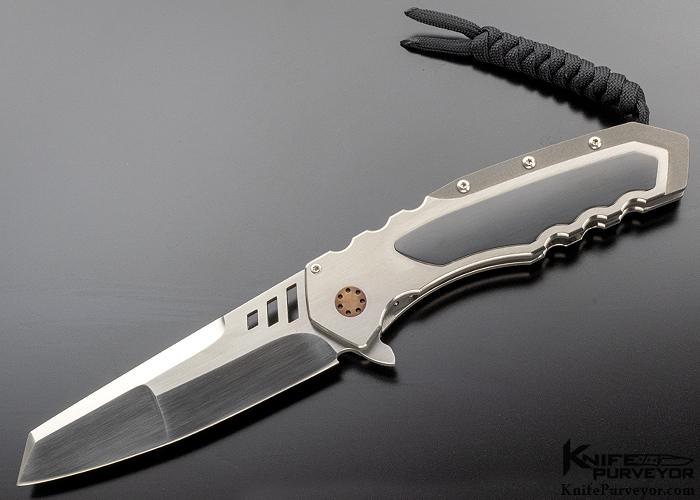 Matthew Lerch Custom Knife "Mako" Framelock Flipper with Zirc Knife