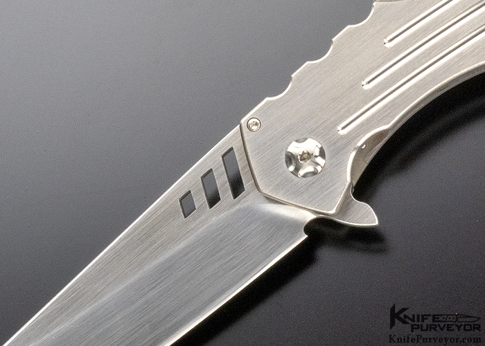 Matthew Lerch Custom Knife Milled Titanium "Mako" Flipper Knife Purveyor
