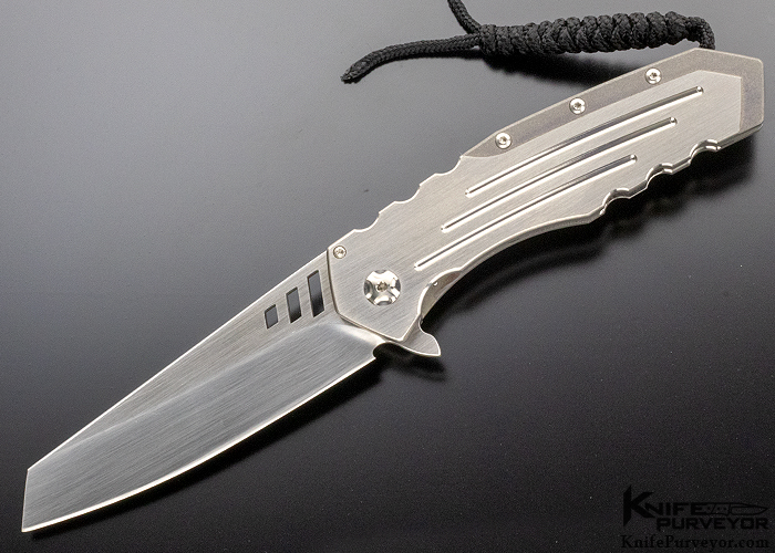 Matthew Lerch Custom Knife Milled Titanium "Mako" Flipper Knife Purveyor