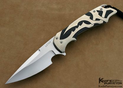Matthew Lerch Custom Knife 2007 Chicago Custom Knife Show "Best Tactical"  Award Winning Carved Flipper