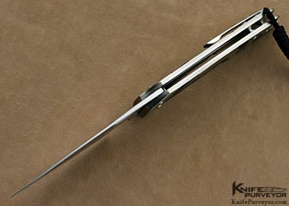 Matthew Lerch Custom Knife 2007 Chicago Custom Knife Show "Best Tactical"  Award Winning Carved Flipper - Image 4