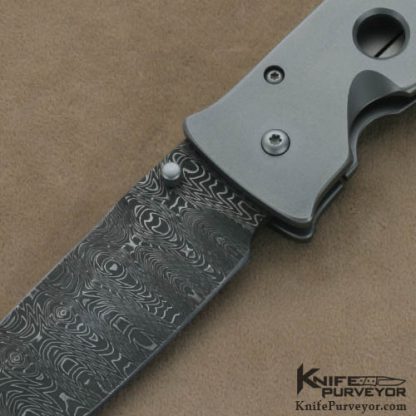 Tom Mayo Custom Knife Flat Dr. Death with Devin Thomas Damascus Blade - Image 2