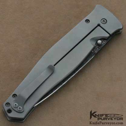 Tom Mayo Custom Knife Flat Dr. Death with Devin Thomas Damascus Blade - Image 3