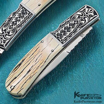 Harvey McBurnette Custom Knife Sole Authorship Engraved Front Lock Auto - Image 2