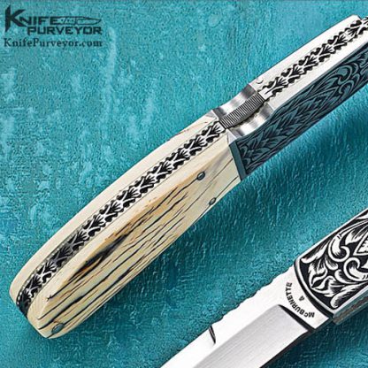 Harvey McBurnette Custom Knife Sole Authorship Engraved Front Lock Auto - Image 3