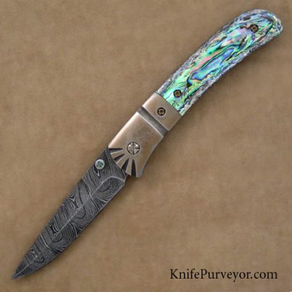 Mel Pardue Custom Knife Abalone Linerlock