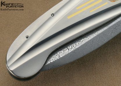 Michael Walker Custom Knife Damasteel Damascus & Titanium D-Lock - Image 5