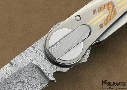 Michael Walker Custom Knife Damasteel Damascus & Titanium D-Lock - Image 2