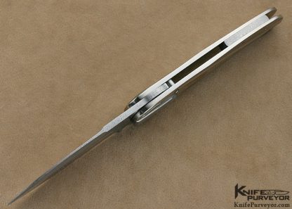 Michael Walker Custom Knife Damasteel Damascus & Titanium D-Lock - Image 6