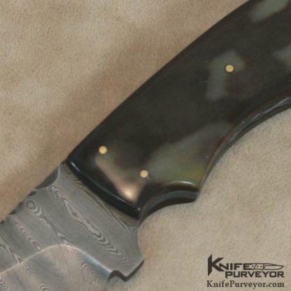Michel Blum Custom Knife Damascus Fixed Blade - Image 2