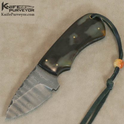 Michel Blum Custom Knife Damascus Fixed Blade