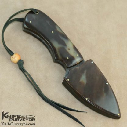 Michel Blum Custom Knife Damascus Fixed Blade - Image 3