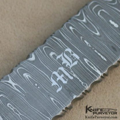 Michel Blum Custom Knife Damascus Tanto Fixed Blade - Image 2