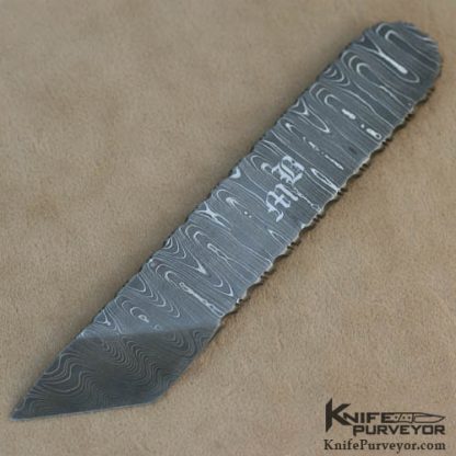 Michel Blum Custom Knife Damascus Tanto Fixed Blade