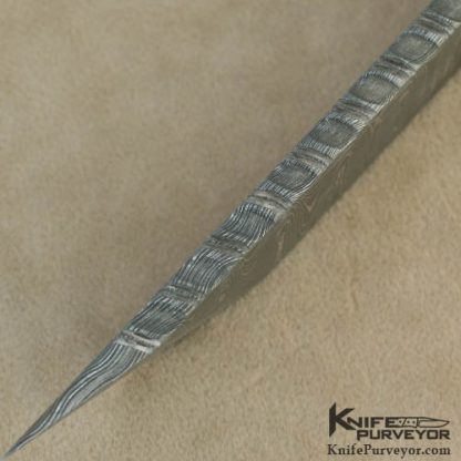 Michel Blum Custom Knife Damascus Tanto Fixed Blade - Image 4