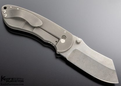 Michael Burch Custom Knife Mid-Tech Dao Titanium Frame Lock Folder - Image 3