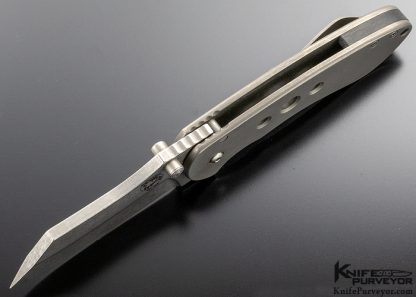 Michael Burch Custom Knife Mid-Tech Dao Titanium Frame Lock Folder - Image 6