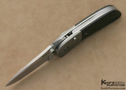 Michael Vagnino Custom Knife P-38 Carbon Fiber D/A Automatic Linerlock - Image 4