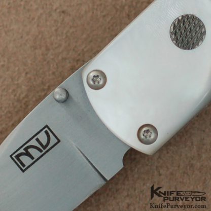 Michael Vagnino Custom Knife Pearl Double Action Auto - Image 2