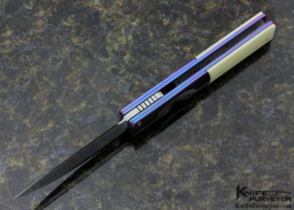 Michael Walker Custom Knife #001 D-Lock Walrus & Machined Anodized Titanium - Image 5