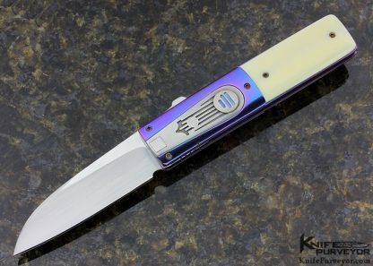 Michael Walker Custom Knife #001 D-Lock Walrus & Machined Anodized Titanium
