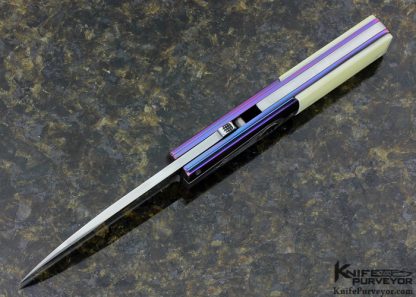 Michael Walker Custom Knife #001 D-Lock Walrus & Machined Anodized Titanium - Image 4