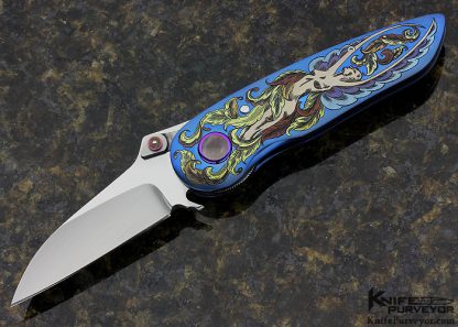 Michael Walker Custom Knife Engraved by Patricia Walker Blade Lock