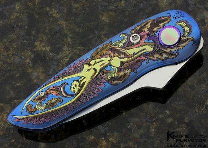 Michael Walker Custom Knife Engraved by Patricia Walker Blade Lock - Image 3
