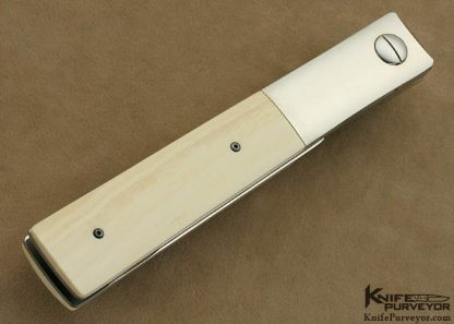 Michael Walker Custom Knife Mammoth Ivory Tanto Linerlock - Image 3