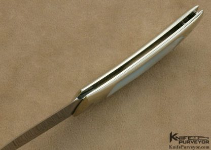 Michael Walker Custom Knives 1983 Made "Walker's Lockers" Mother of Pearl Shell Interframe Lockback - Image 5