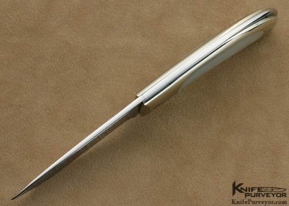 Michael Walker Custom Knives 1983 Made "Walker's Lockers" Mother of Pearl Shell Interframe Lockback - Image 4