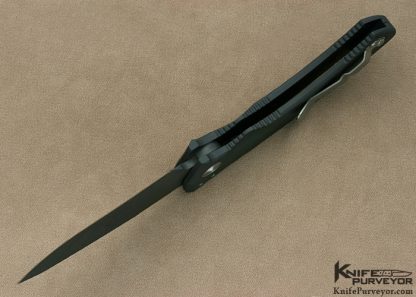 Microtech Custom Knife "Amphibian" Black Automatic Button Lock - Image 5