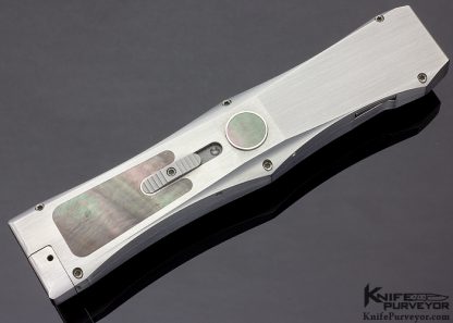 Marfione Custom Knife Black Lip Pearl Interframe "Dragonslayer II" #005 Automatic Knife - Image 4