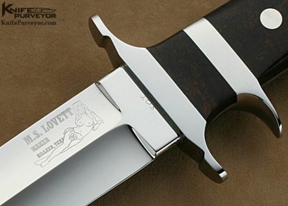 Mike Lovett Custom Knives Desert Ironwood Big Bear Fighter - Image 2