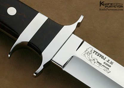 Mike Lovett Custom Knives Desert Ironwood Big Bear Fighter - Image 5