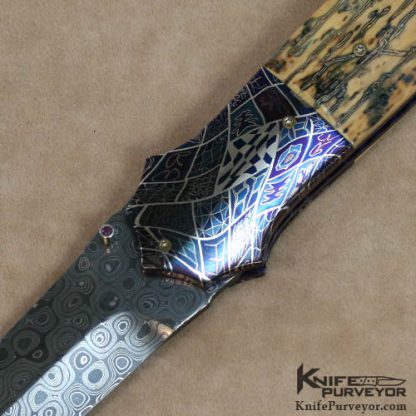Michael J. Smith Custom Knife Damascus Dagger - Image 2