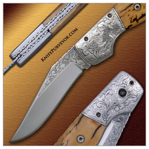 Mike Whiskers Allen's Custom Knife: Sole Authorship Engraved Bolster Release Auto - Image 2