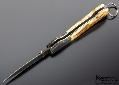 Mike "Whiskers" Allen Custom Knife Mosaic Damascus Lockback - Image 7
