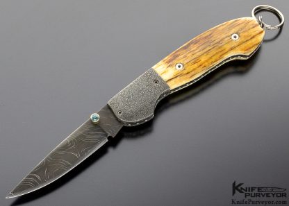 Mike "Whiskers" Allen Custom Knife Mosaic Damascus Lockback