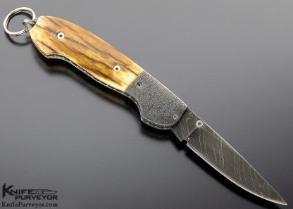 Mike "Whiskers" Allen Custom Knife Mosaic Damascus Lockback - Image 3